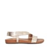 Metallic Open Toe Slide Sandals