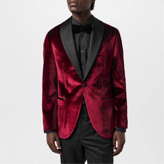 Slim Fit Velvet Blazer