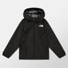 Hooded Neck Solid Patterned Zipline Rain Jacket