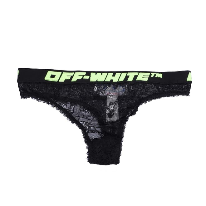 Logo Band Lace Thong