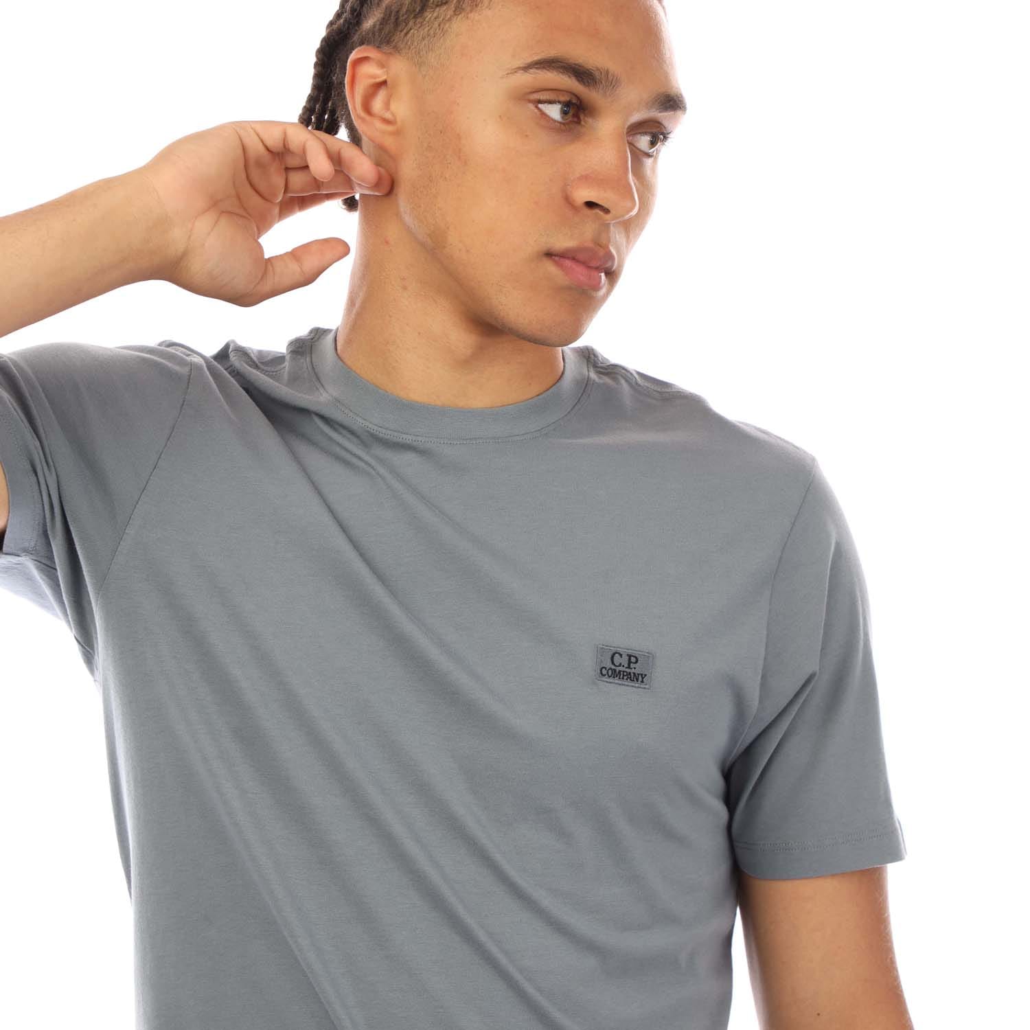 CP COMPANY｜ (30/1 Jersey Logo Patch T-Shirt (18CMTS031A Polo CP Company 30/1 Jersey Logo Patch T-shirt z Mężczyźni