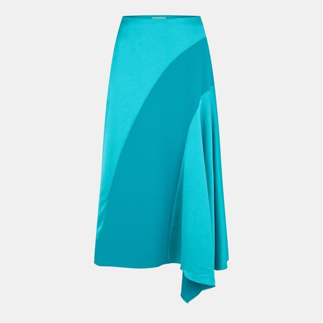 Woven Midi Asymmetrical Skirt