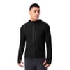 Stealth Solid Patterned Hooded Reflective Accent Running Jacket