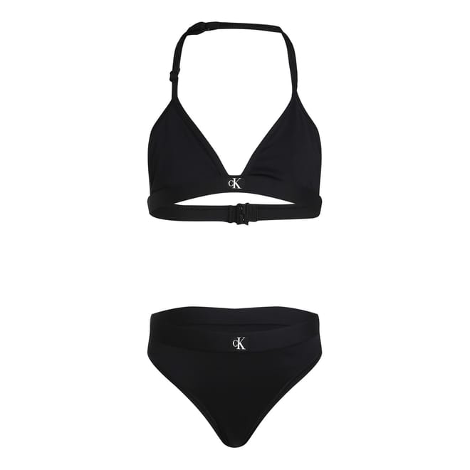 Halter Neck Triangle Bikini Set