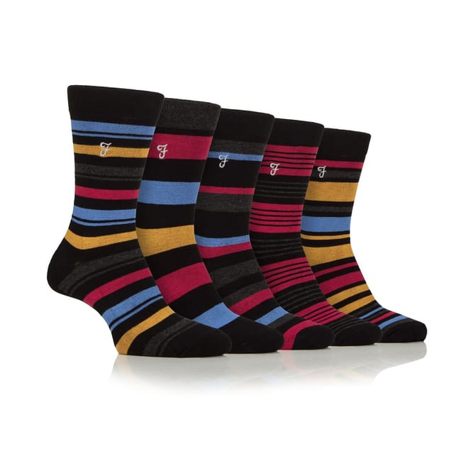 5 Pack Stripe Crew Socks