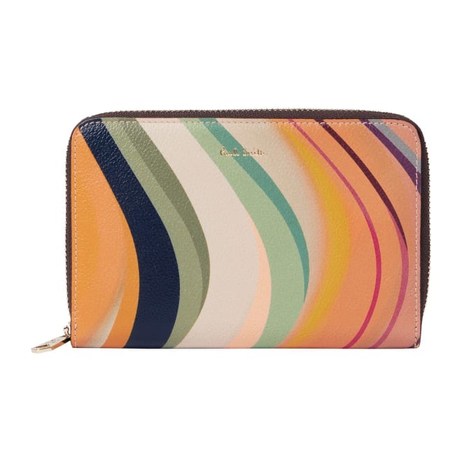 Medium Zip Around Wallet with Color Block