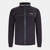 Solid Patterned Full Zipper Ribbed Cuff Track Jacket