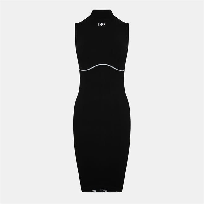 Seamless High Neck Midi T-Shirt Dress