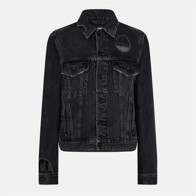 Meteor Solid Patterned Denim Jacket