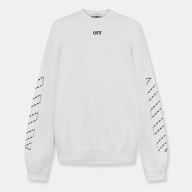 Embroidered Regular Fit Crew Neck Sweater