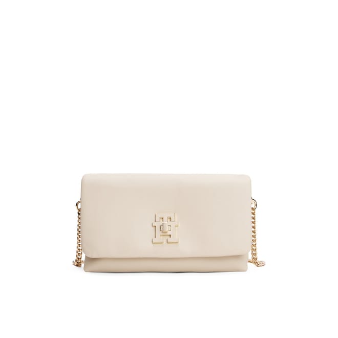 Modern Turn Lock Cross Body Bag with Chain