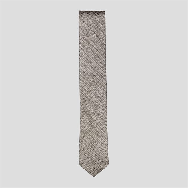 Silver Floral Tie