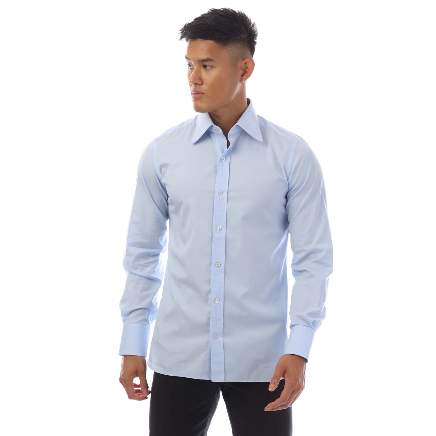Light Blue Tom Ford Long Sleeve Dress Shirt - Get The Label