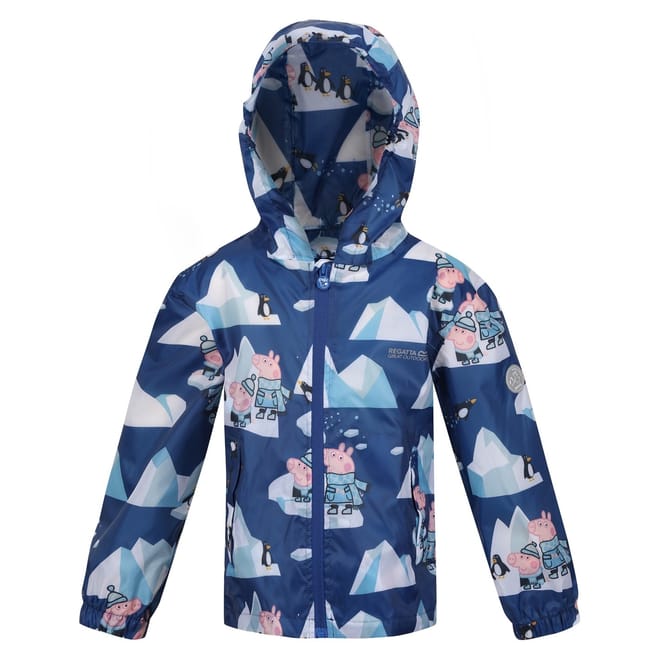 Pepa Cartoon Print Hooded Rain Jacket