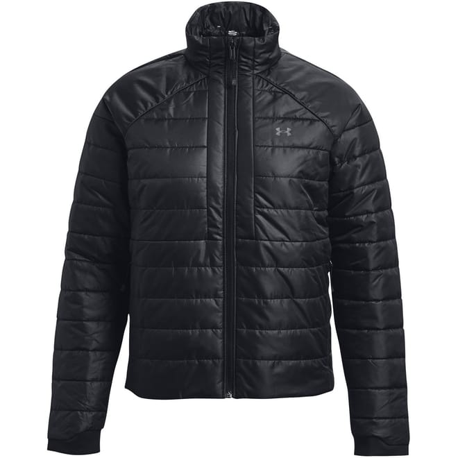 Solid Patterned Ribbed Cuff Puffer Jacket