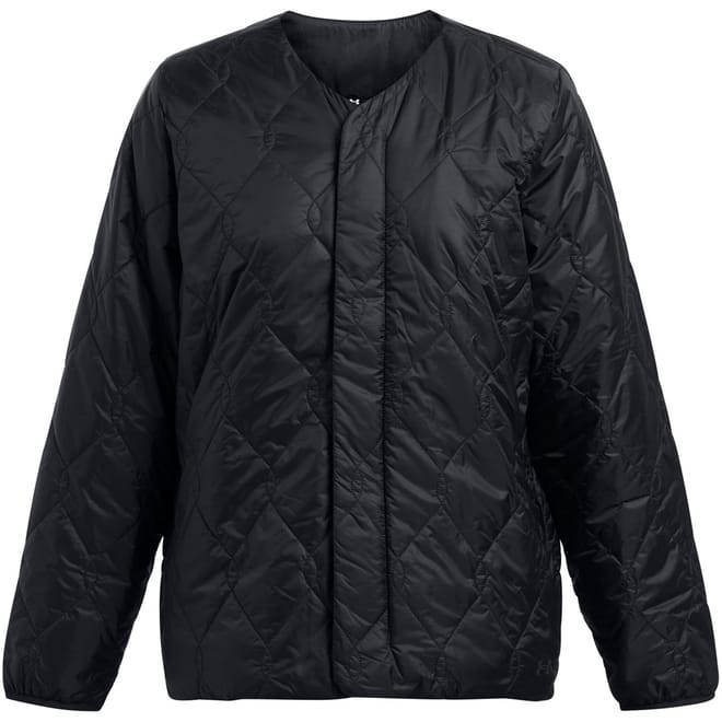 Diamond Snap Button Zipped Pocket Puffer Jacket