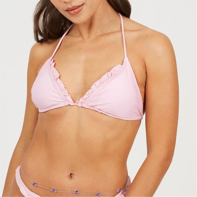 Bikini Top With Frill Edge