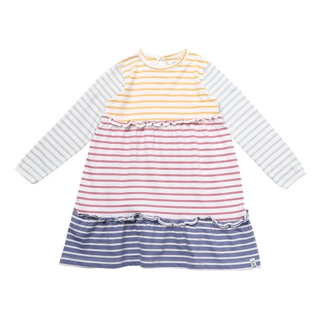 Mix Crew Neck Midi Tiered Dress