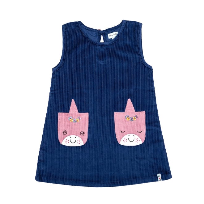 Unicorn Crew Neck Mini Pinafore Dress