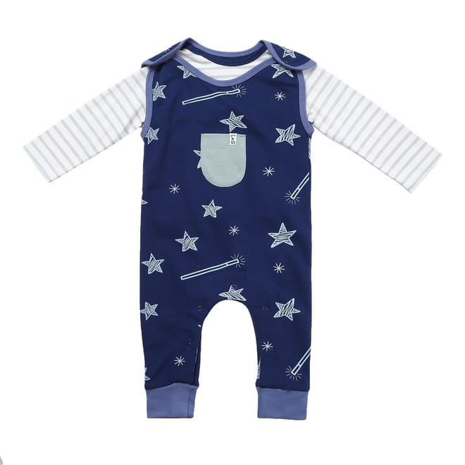 Long Sleeve Star Patterned Dungaree