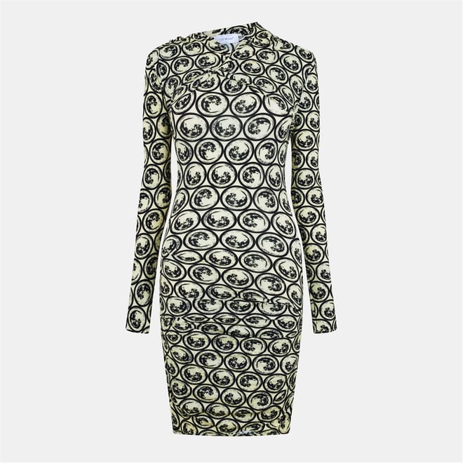 Twist Crew Neck Mini Bodycon Dress