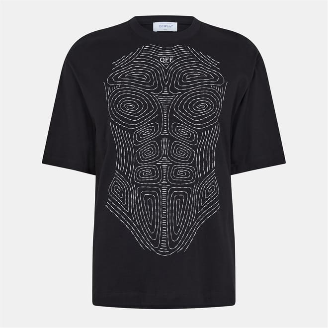 Regular Fit Stitch Designed Crew Neck Short Sleeve T-Shirt