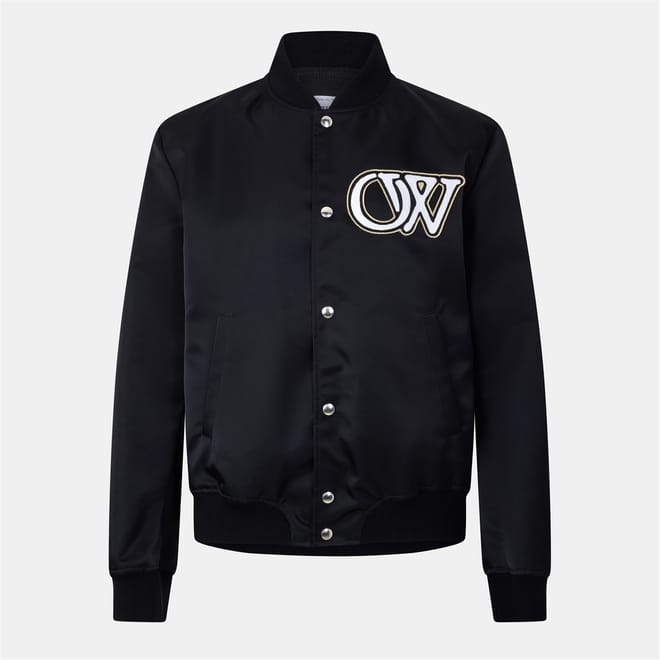 Solid Patterned Snap Button Ribbed Cuff Bomber Jacket