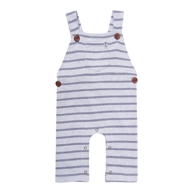 Sleeveless Horizontal Stripe Dungaree