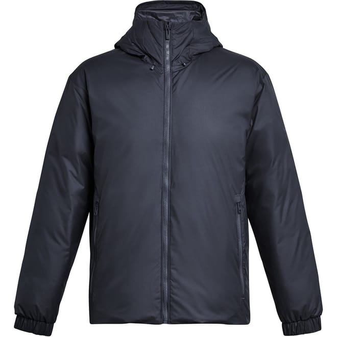 Solid Patterned Hooded Puffer Jacket