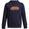 Flame Lettering Kangaroo Pocket Raglan Sleeve Sweatshirt