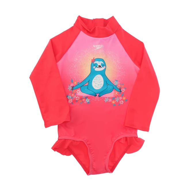 Infants Long Sleeve Frill 1 Piece Swimsuit