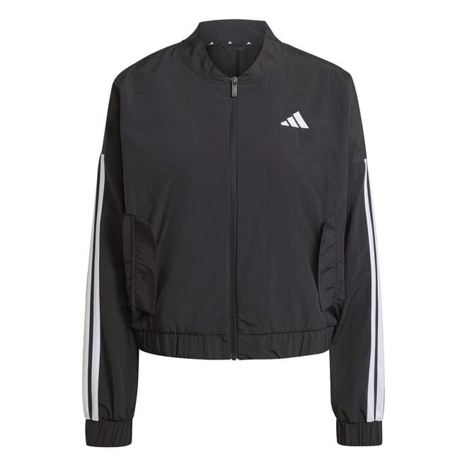 Womens 3 Stripe Woven Bomber Jacket