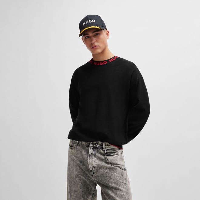 Mens Smarlo Logo Collar Sweater