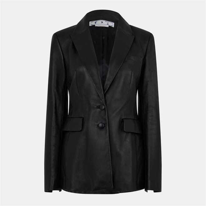 Solid Patterned Flap Pocket Waxed Blazer