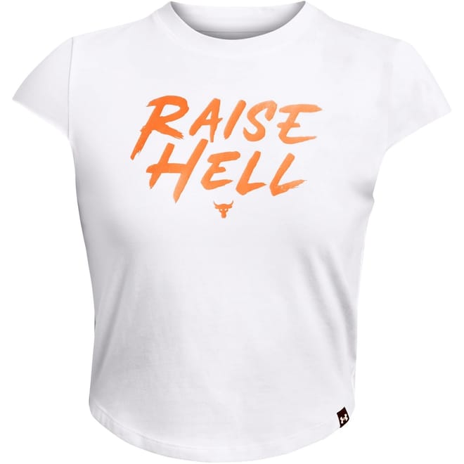 Project Rock Underground Lettering Cap Sleeve Cropped T-Shirt