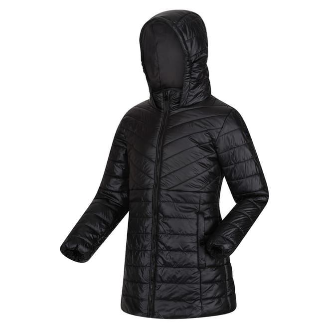 Babette Hooded Solid Patterned Puffer Jacket