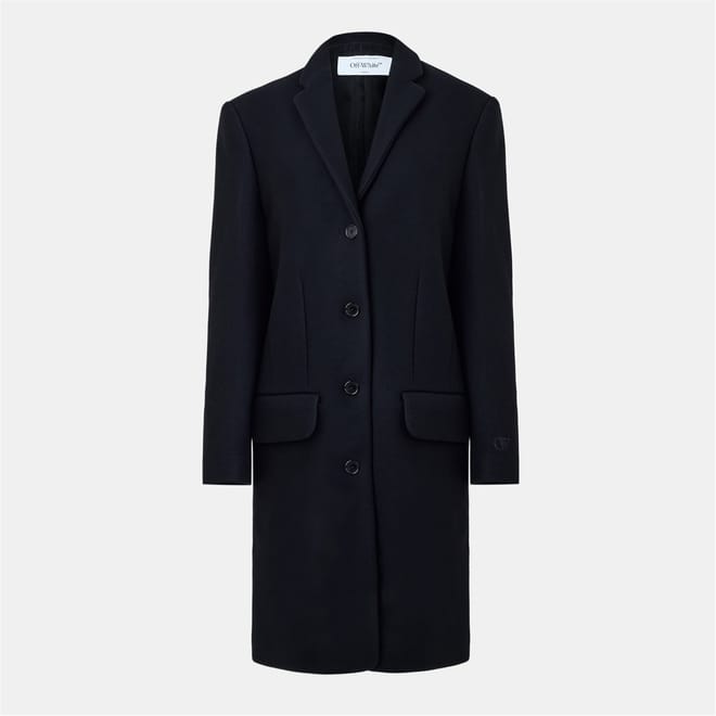 Solid Patterned Lapel Collared Over Coat