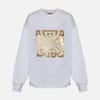 Metallic Plaque Relaxed Fit Sweatshirt