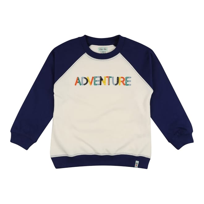  And  Sid Multicoloured Adventure Slogan Applique Sweatshirt