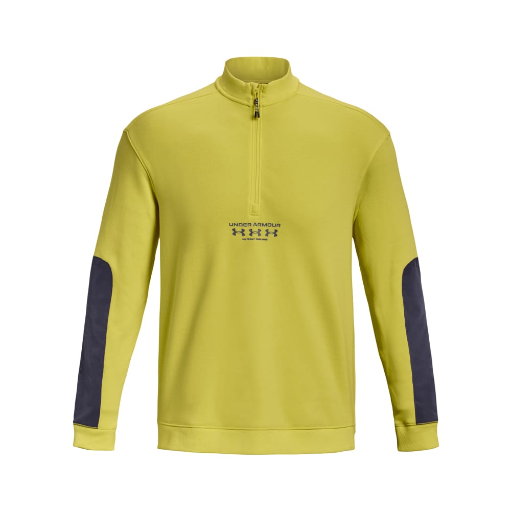 Under Armour Armour Ua Storm Run Trail Half Zip Sweatshirt Running Jacket Mens - Yellow