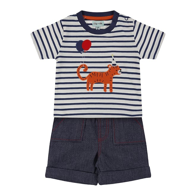 App Crew Neck Short Sleeve T-Shirt and Short Set