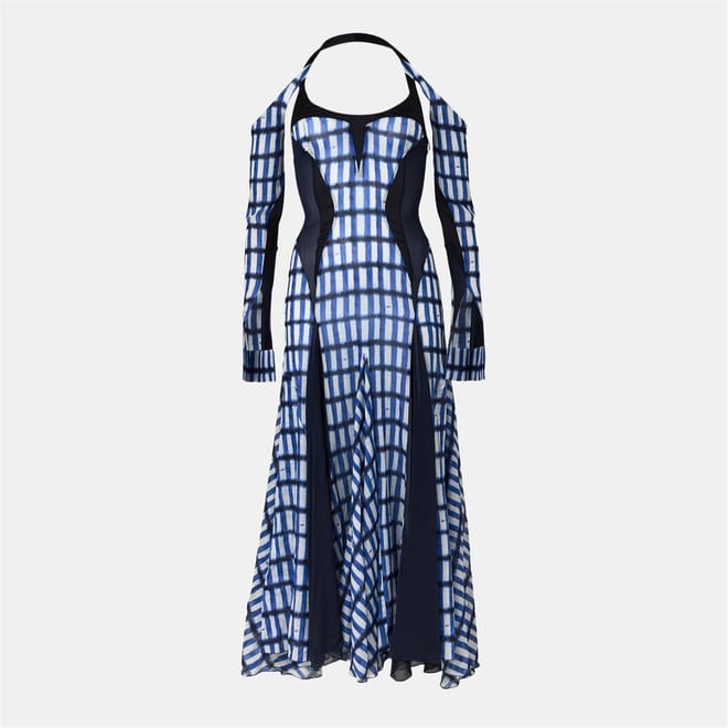 Halter Neck Midi A-Line Dress