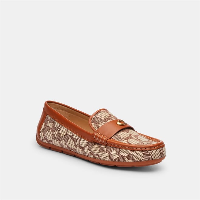 C Driver Round Toe Penny Loafers