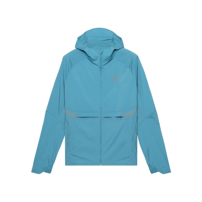 Run Solid Patterned Hooded Reflective Ribbon Running Jacket