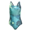 Womens Tie Dyed Graphic V Back Swimsuit