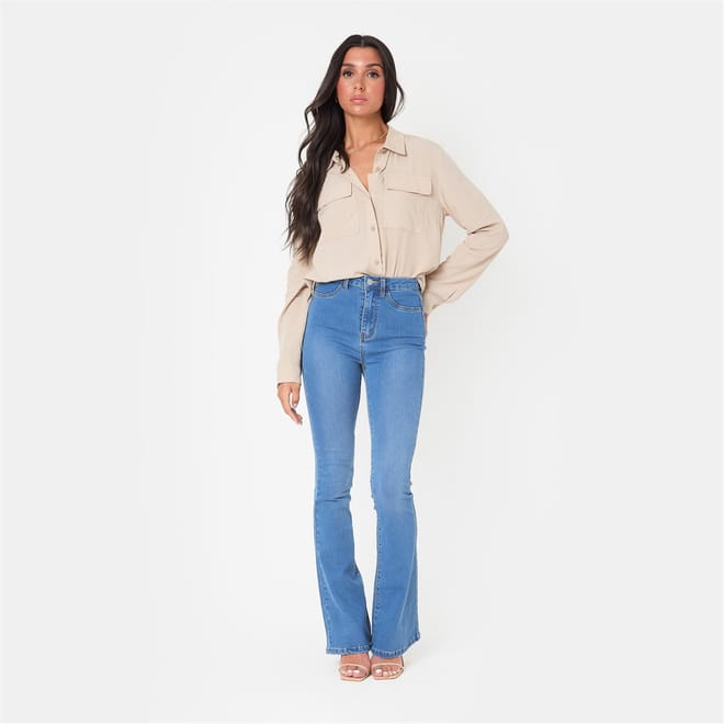 Waist Flare Jeans