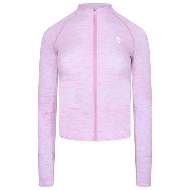 365 Heathered Patterned Full Zipper Running Jacket