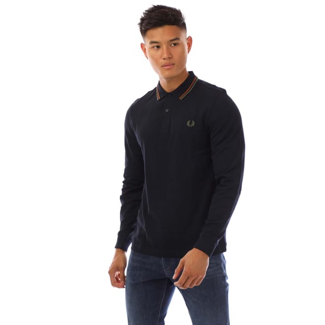Long Sleeve Twin Tipped Polo Shirt