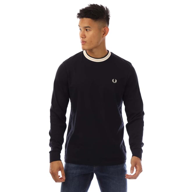 Tramline Tipped Long Sleeve T-Shirt