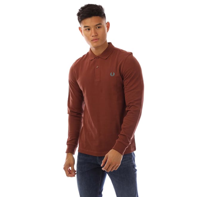 Long Sleeve Plain Polo Shirt